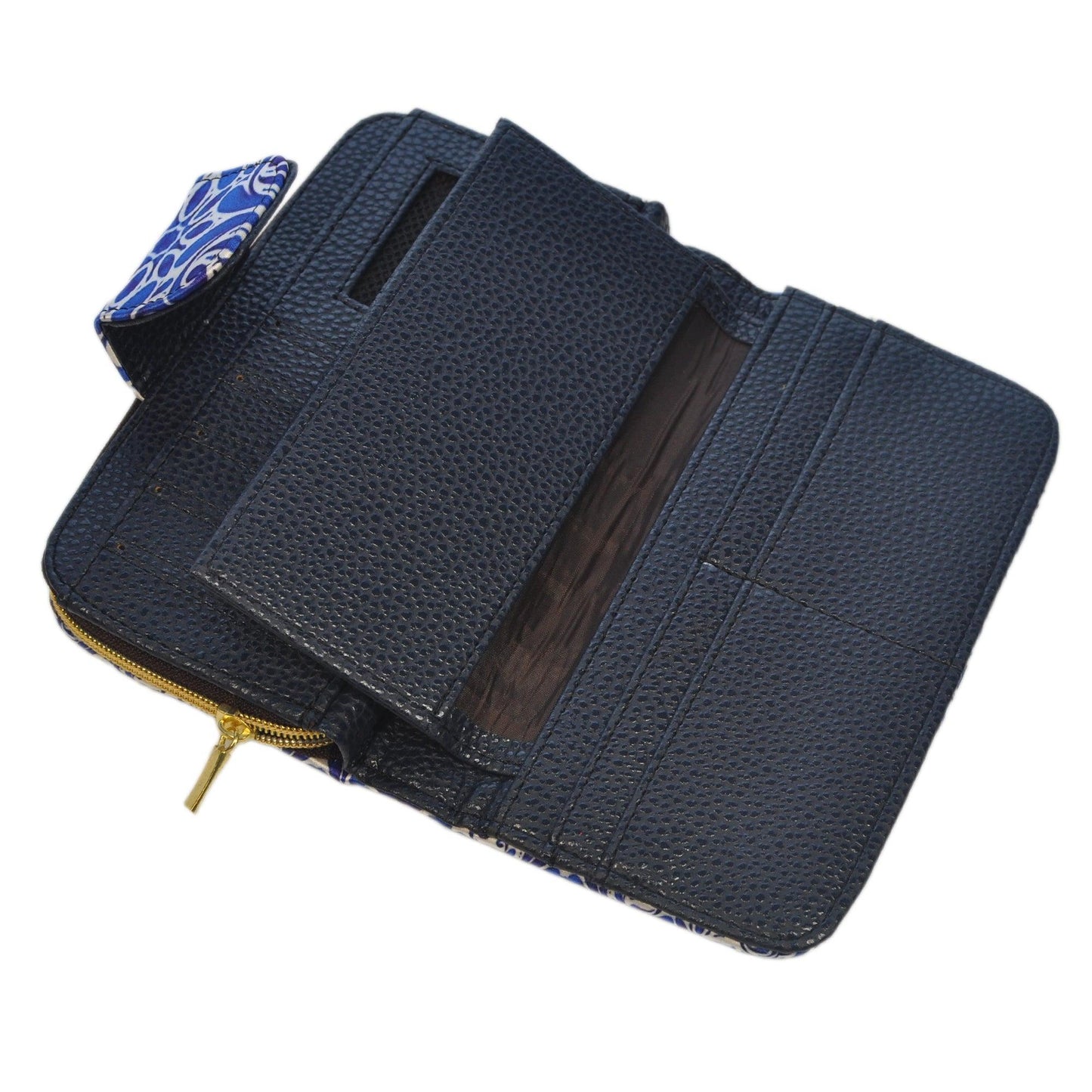 Billetera de mujer grande Colette Fuji azul | CHULA Tulum