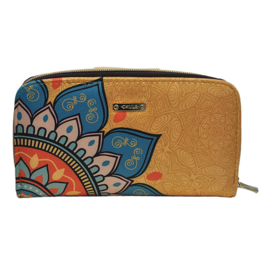Billetera de mujer grande Colette Mandala Dorada | CHULA Tulum