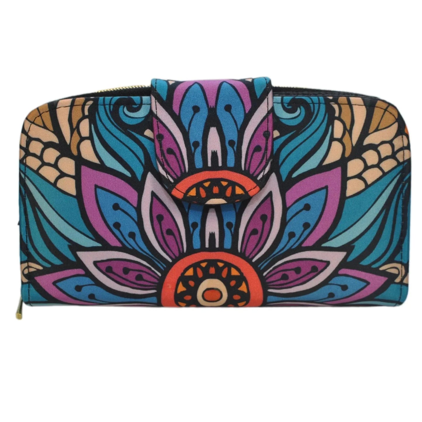 Billetera de mujer grande Colette Mándala Rodas | CHULA Tulum