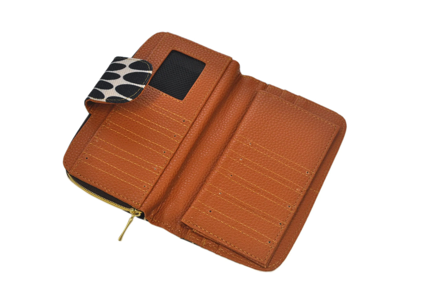 Billetera de mujer grande Colette Pétalos negros | CHULA Tulum