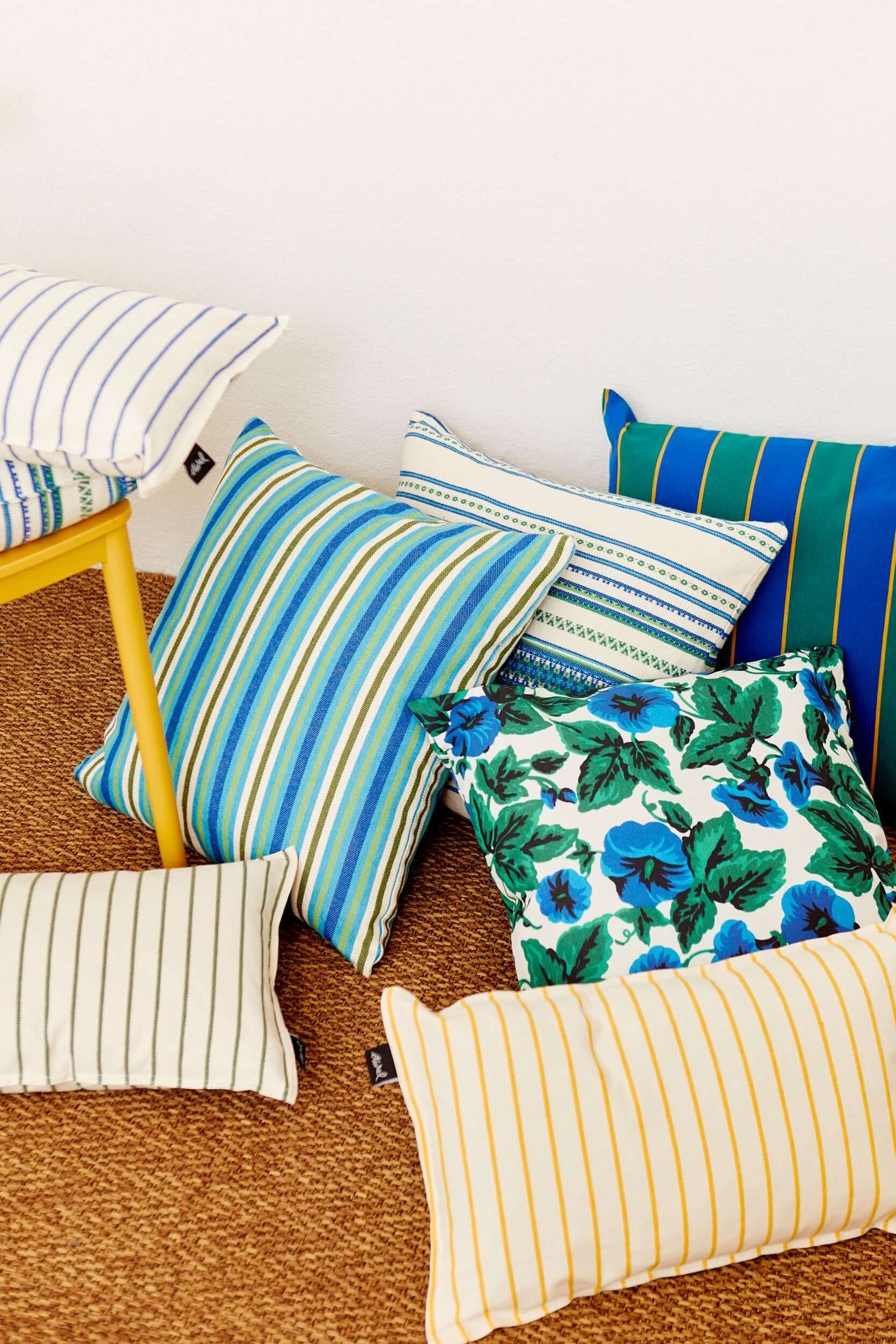 Funda cojín lona toldo rayas 50cmx50cm