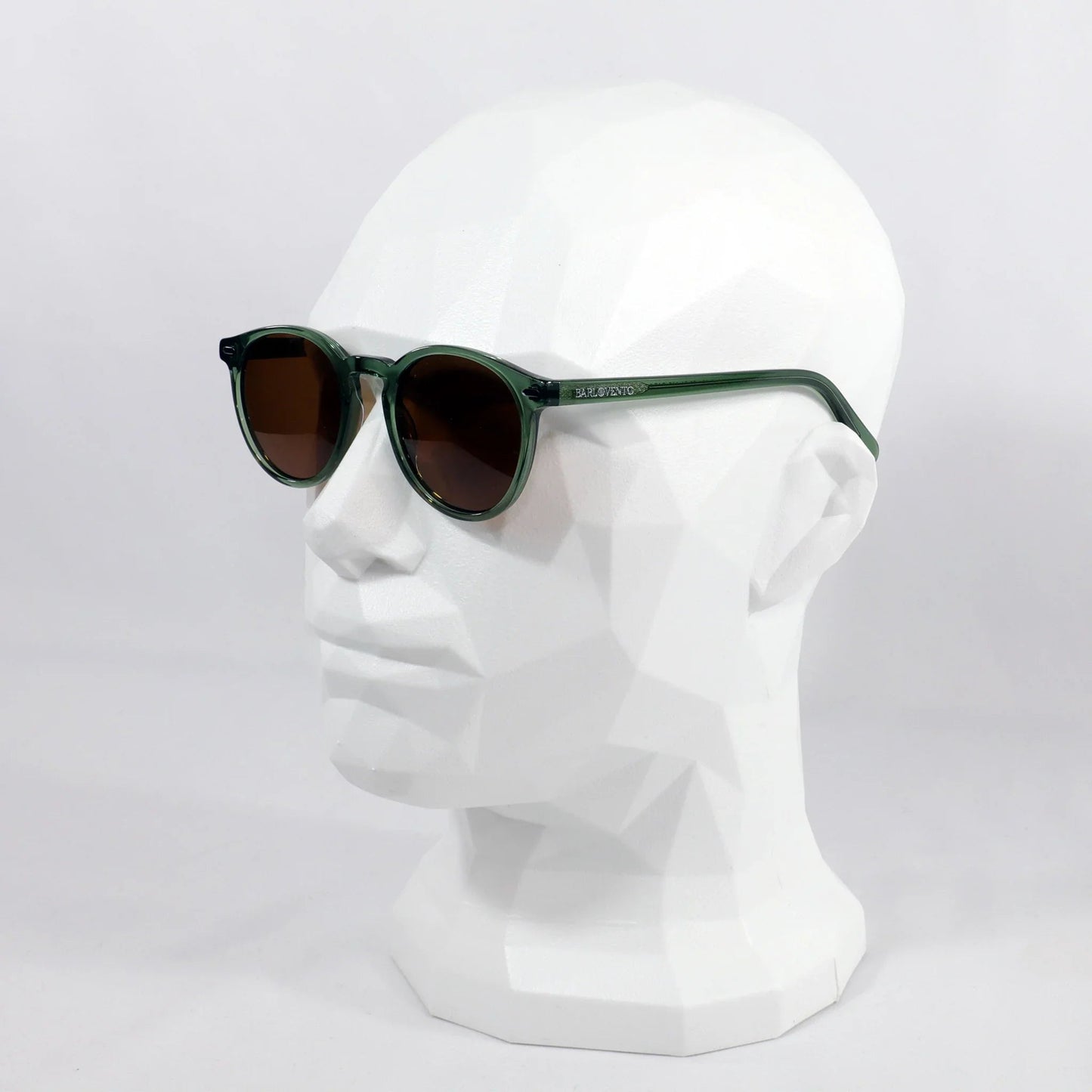 Bolonia · gafas de sol redondas de cristal verde con lentes marrones