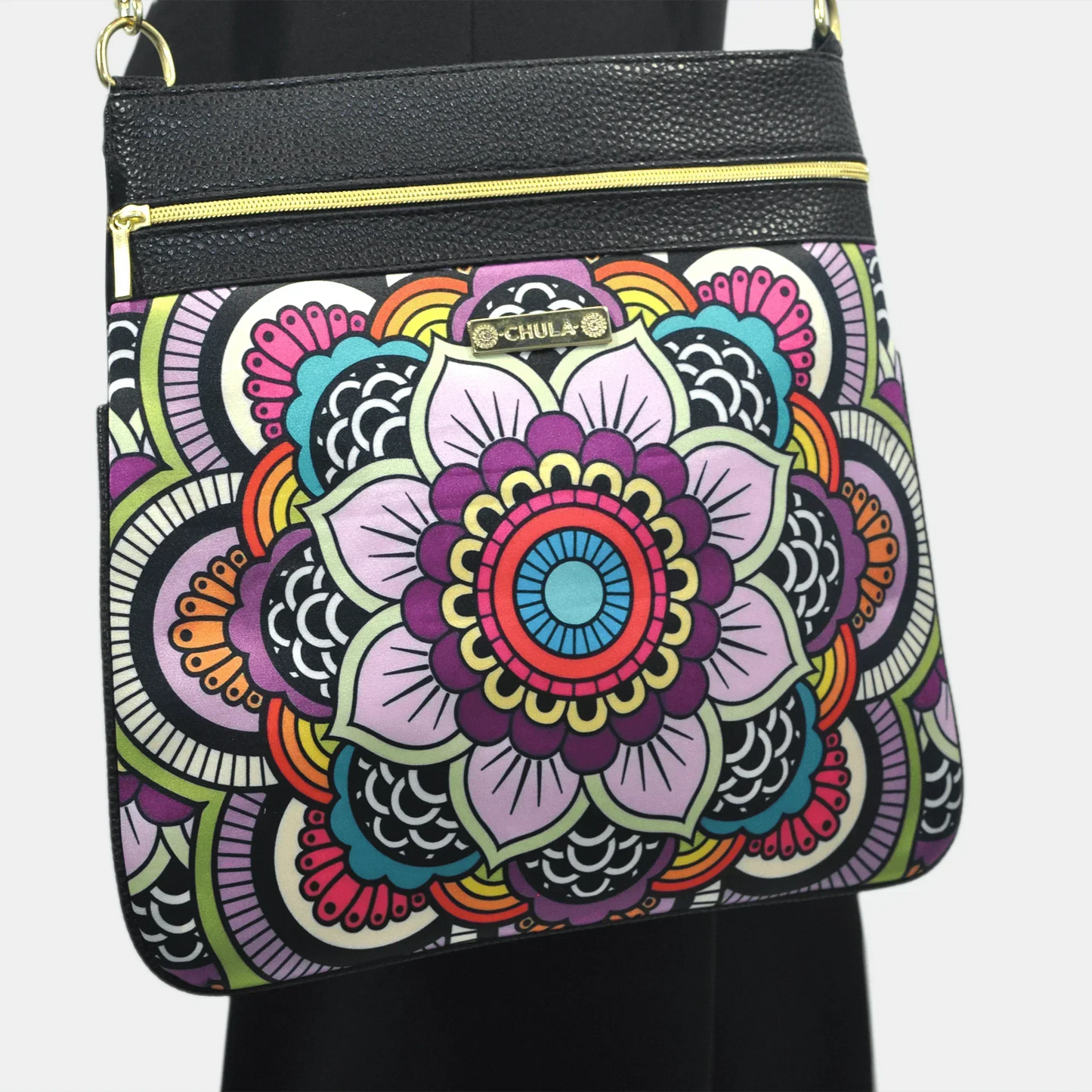 Bolso Bandolera mediano LIA Shoulder Mandala Arcoíris | CHULA Tulum