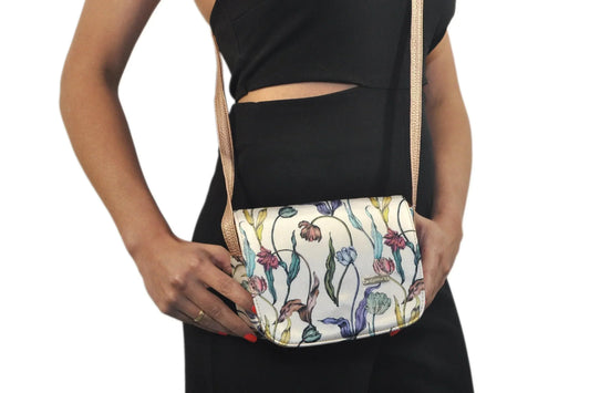 Bolso bandolera pequeño de mujer Julie Shoulder Flores Peonia | CHULA Tulum
