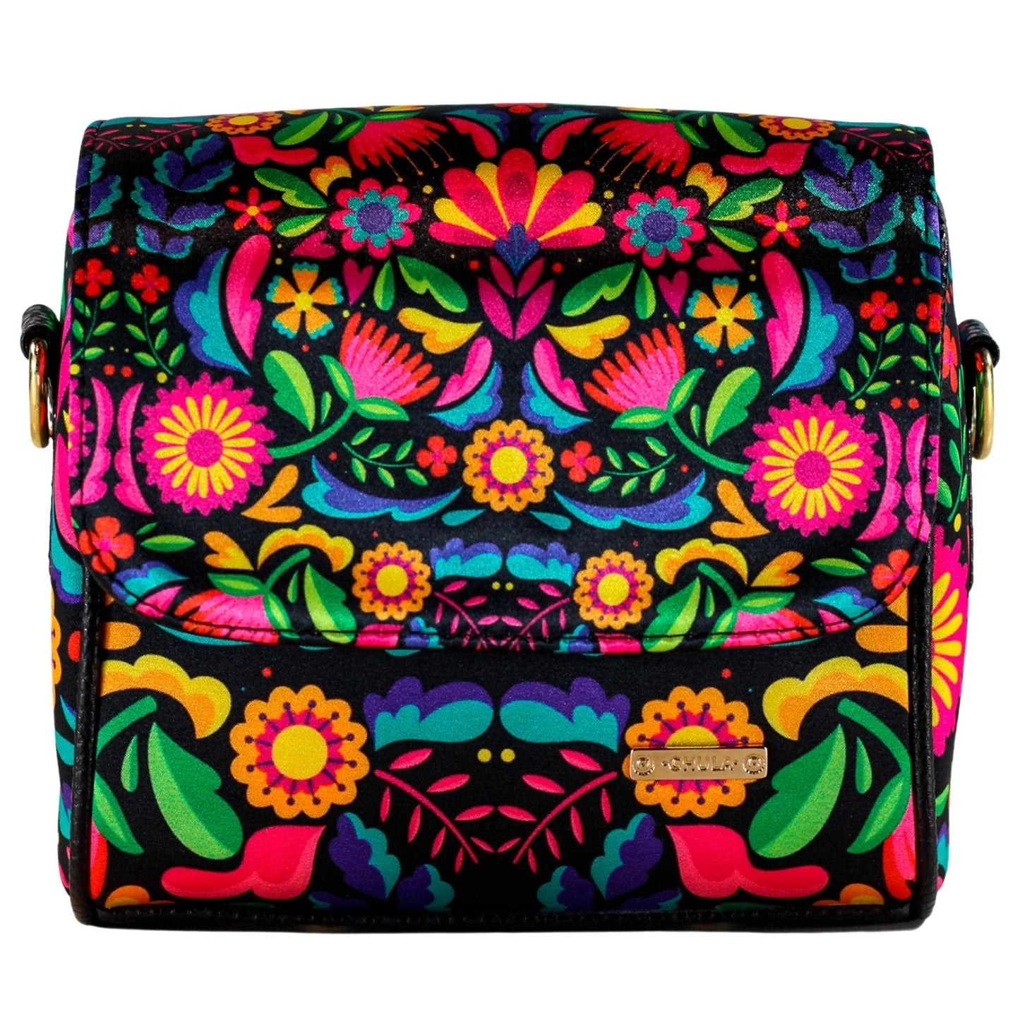 Bolso bandolera pequeño Mini Baúl Flores Étnicas Colorido | CHULA Tulum