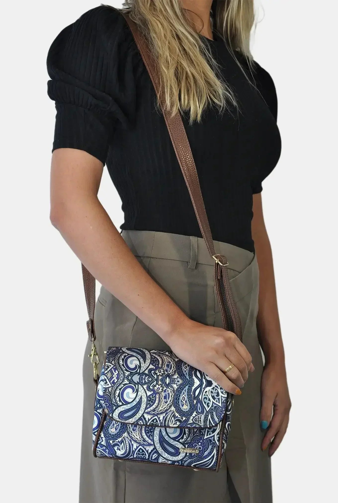 Bolso Bandolera Pequeño Mini Baúl Garigol Morado | CHULA Tulum