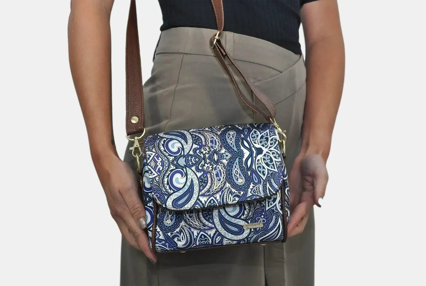 Bolso Bandolera Pequeño Mini Baúl Garigol Morado | CHULA Tulum