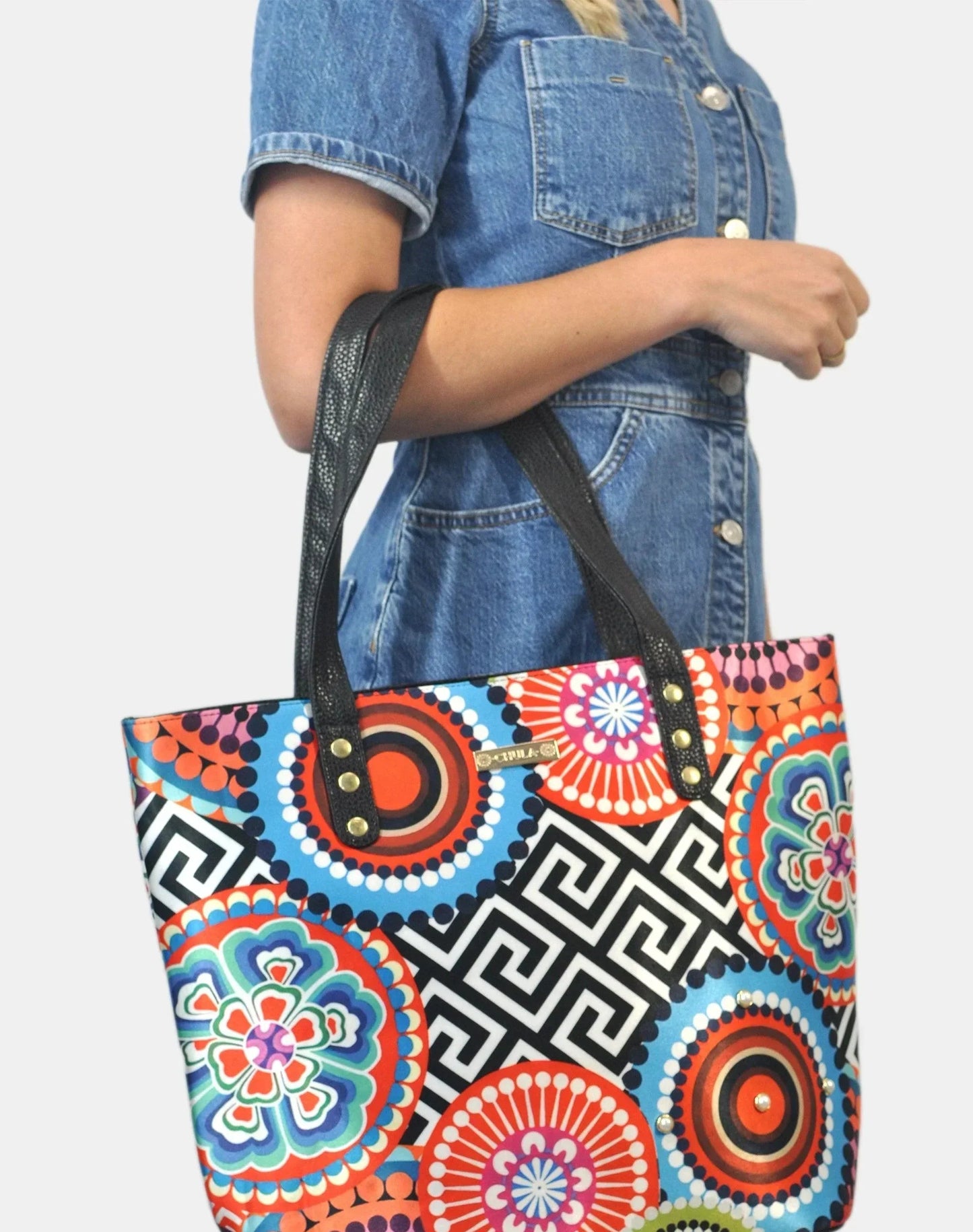 Bolso de hombro grande Nahomi Círculos | CHULA Tulum