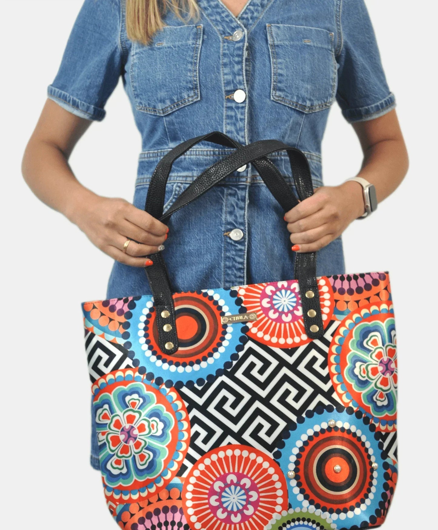 Bolso de hombro grande Nahomi Círculos | CHULA Tulum