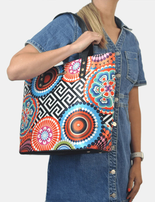 Bolso de hombro grande Nahomi Círculos | CHULA Tulum