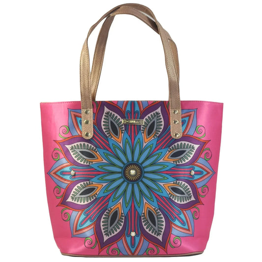 Bolso de hombro grande Nahomi Mándala Rosa | CHULA Tulum