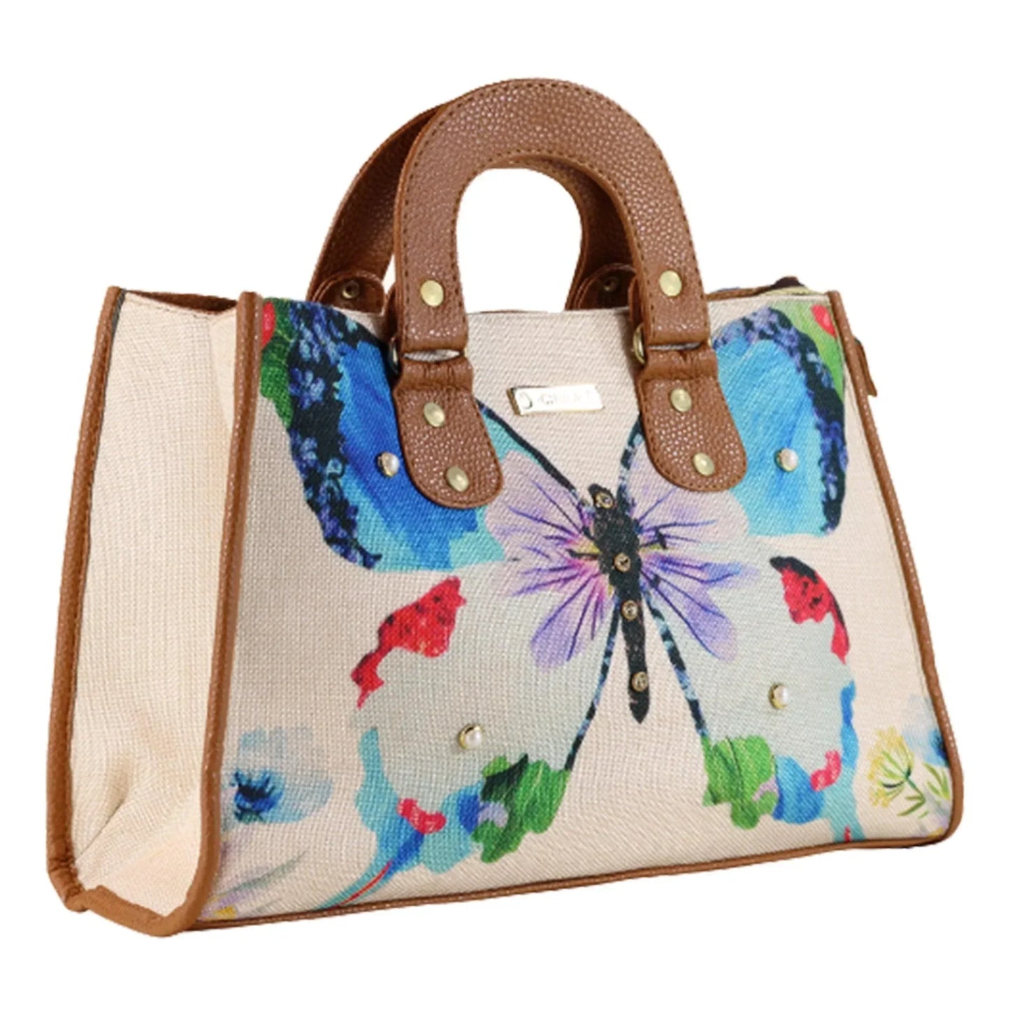 Bolso de mano y bandolera grande de mujer Basket Mariposa Magenta | CHULA Tulum