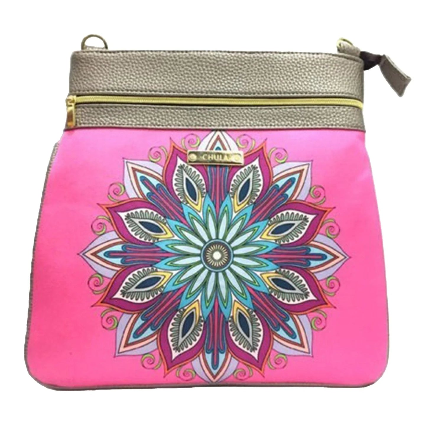 Bolso Bandolera mediano LIA Shoulder Mandala Rosa | CHULA Tulum