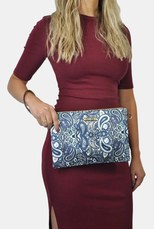 Bolso de Mano y Bandolera Pequeño Clutch Garigol Morado | CHULA Tulum