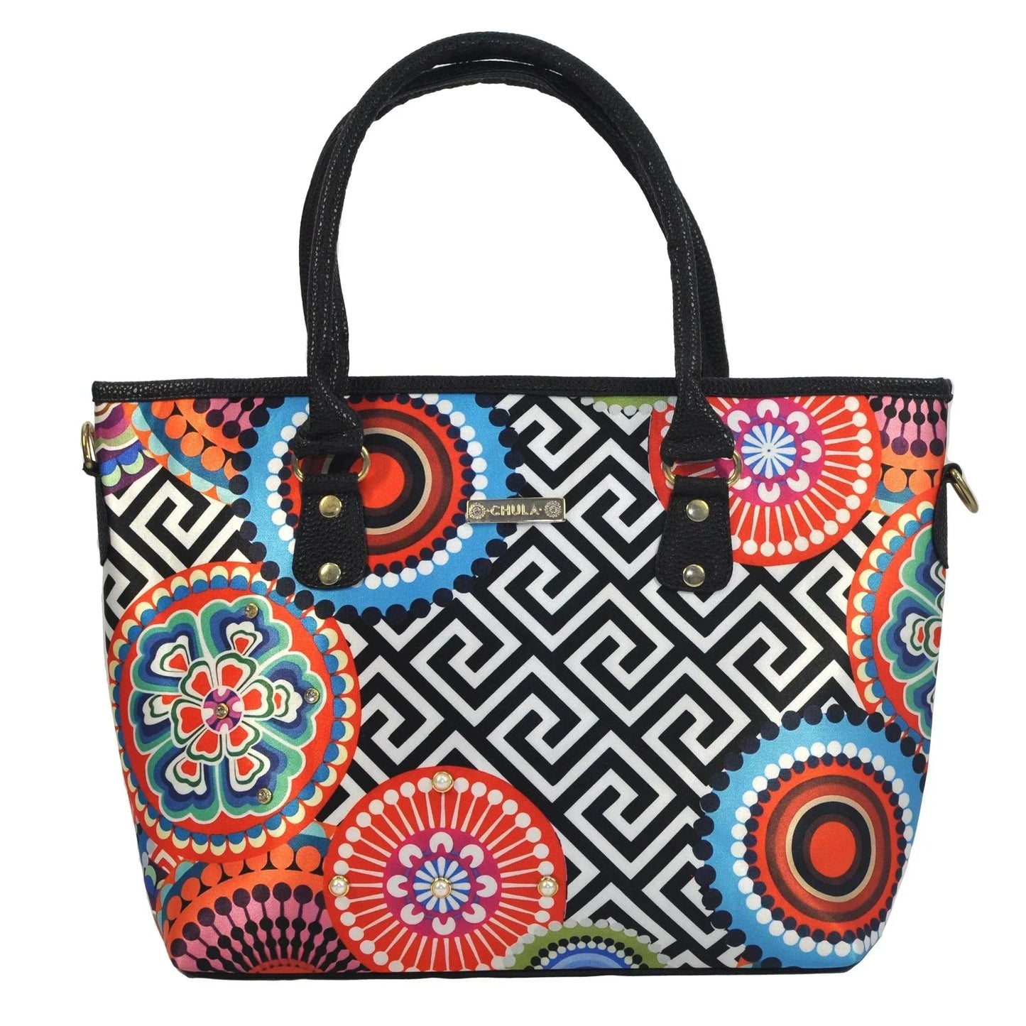 Bolso de hombro y bandolera grande Tania Círculos | CHULA Tulum