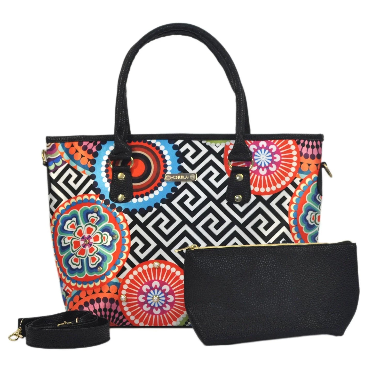 Bolso de hombro y bandolera grande Tania Círculos | CHULA Tulum