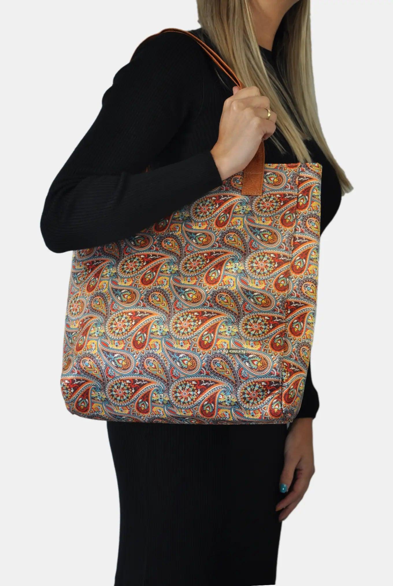 Bolso de Mujer Shopper Grande Opal Tote Garigol Naranja | CHULA Tulum