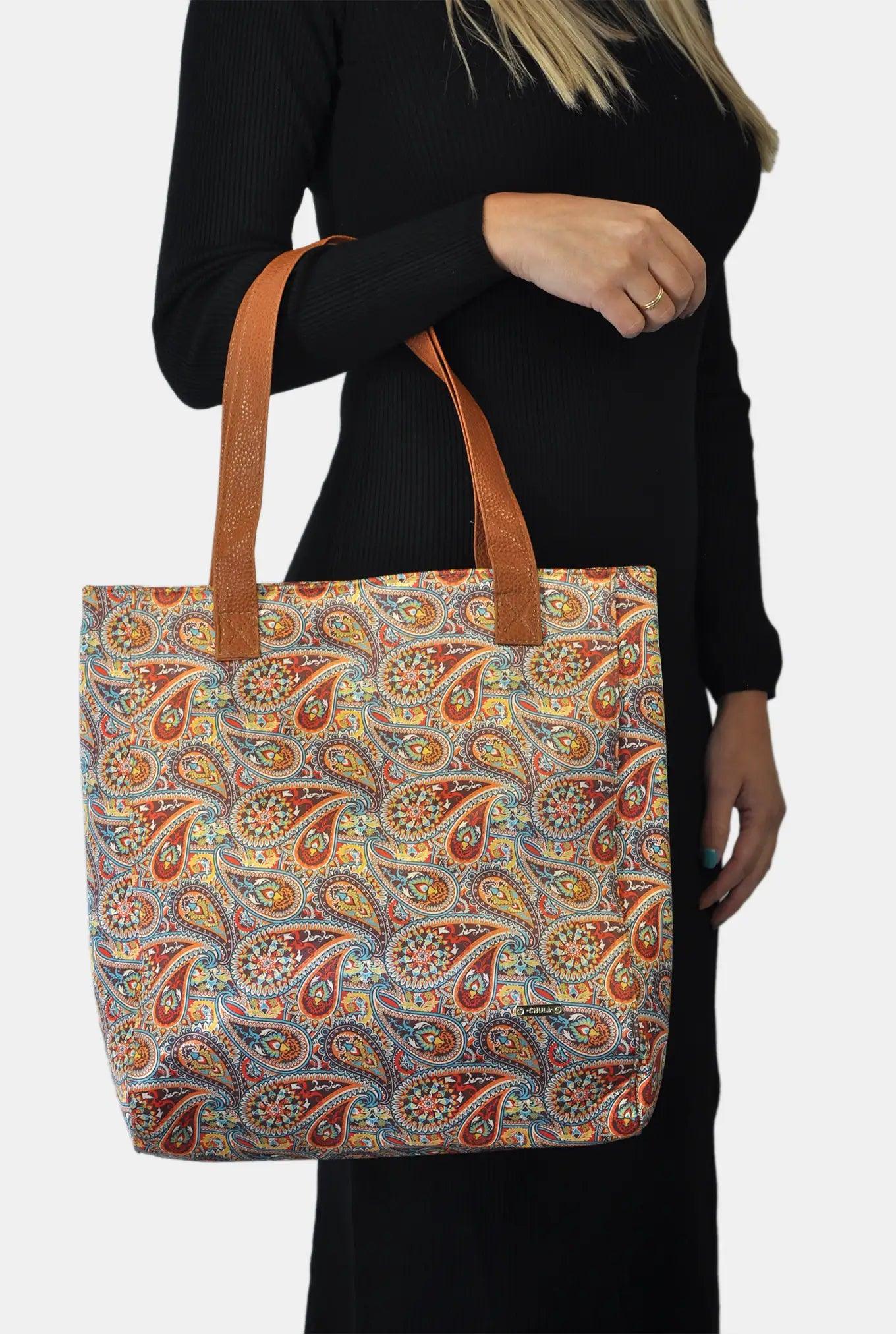 Bolso de Mujer Shopper Grande Opal Tote Garigol Naranja | CHULA Tulum