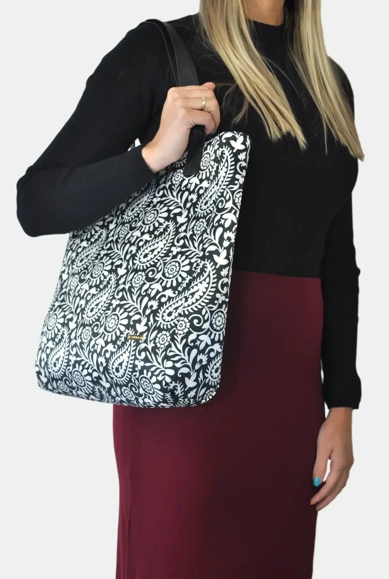 Bolso de Mujer Shopper Grande Opal Tote Garigol Negro | CHULA Tulum