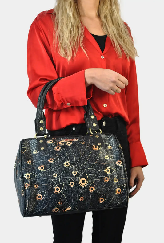 Bolso de hombro mediano Celia Peacock Golden | CHULA Tulum