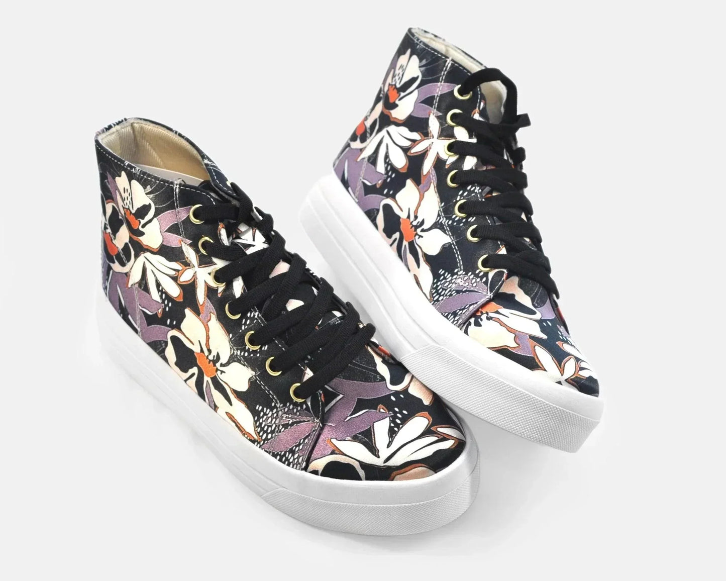 Botas Urbanas Altas de Mujer Flores Coloridas - Moda Sostenible | CHULA Tulum