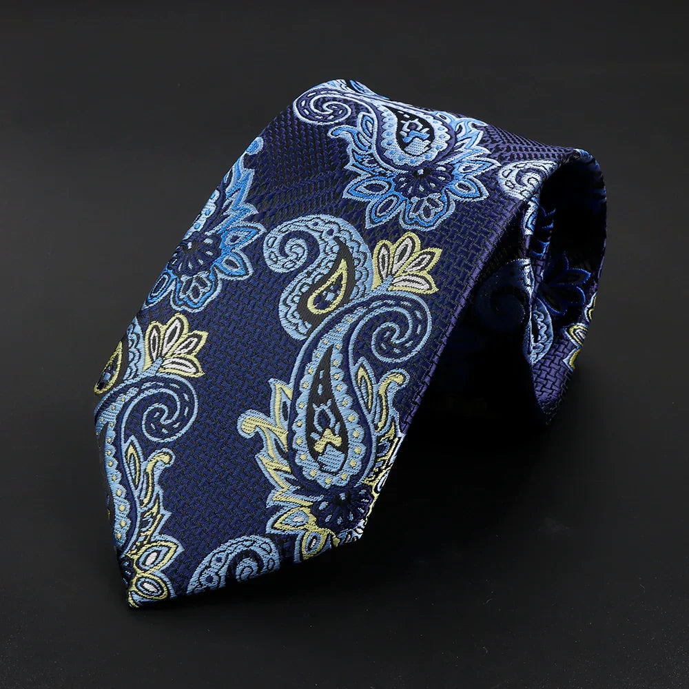 Brittany · corbata con estampado paisley azul