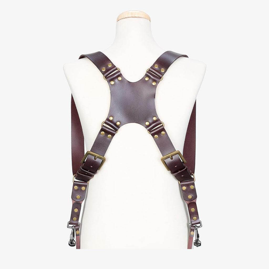 Dual Leather Camera Strap adjustable length 150–200 cm for comfort