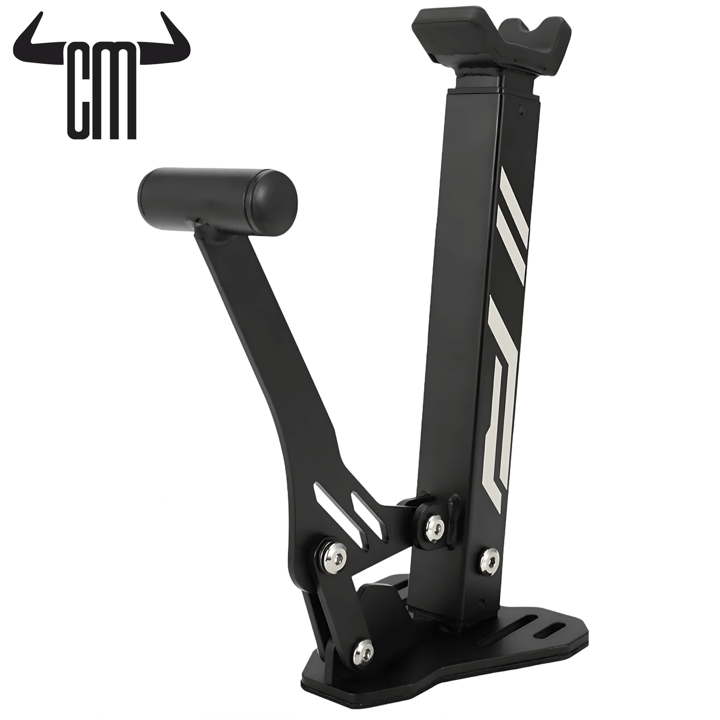 Caballete compacto PRO Chuches Moto en negro con diseño ergonómico plegable