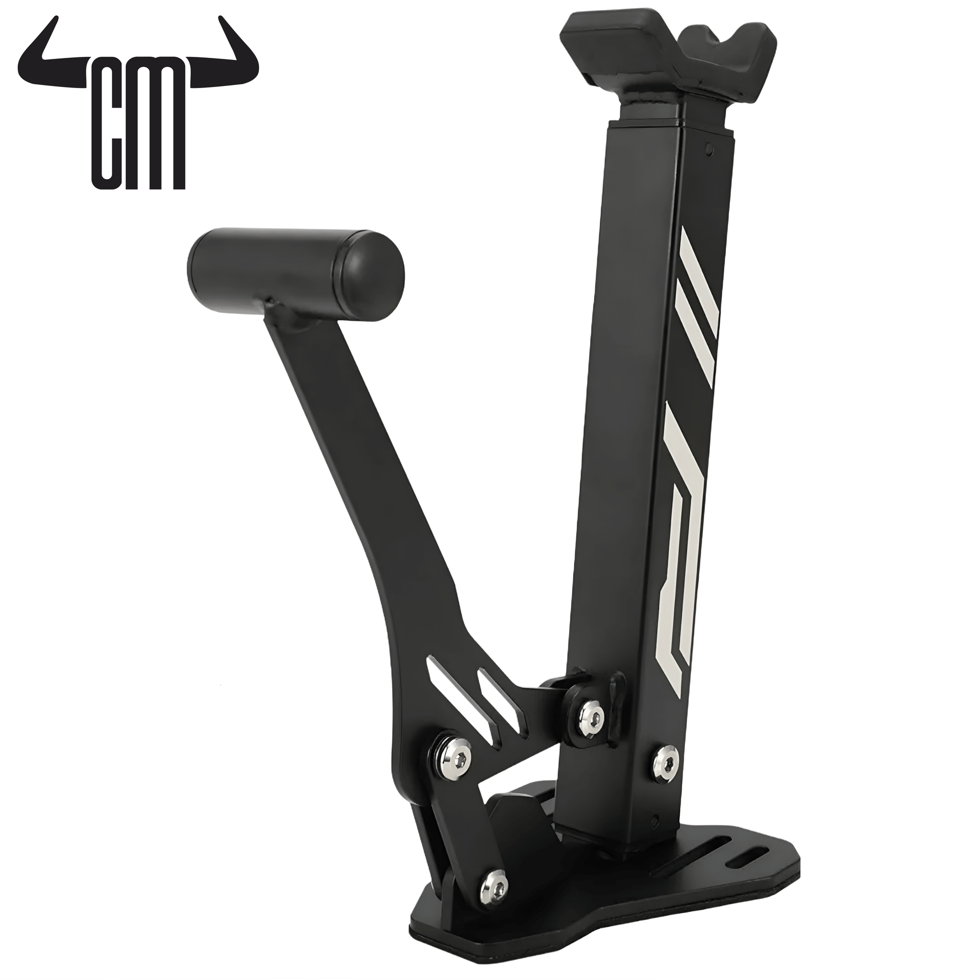 Caballete compacto PRO Chuches Moto en negro con diseño ergonómico plegable