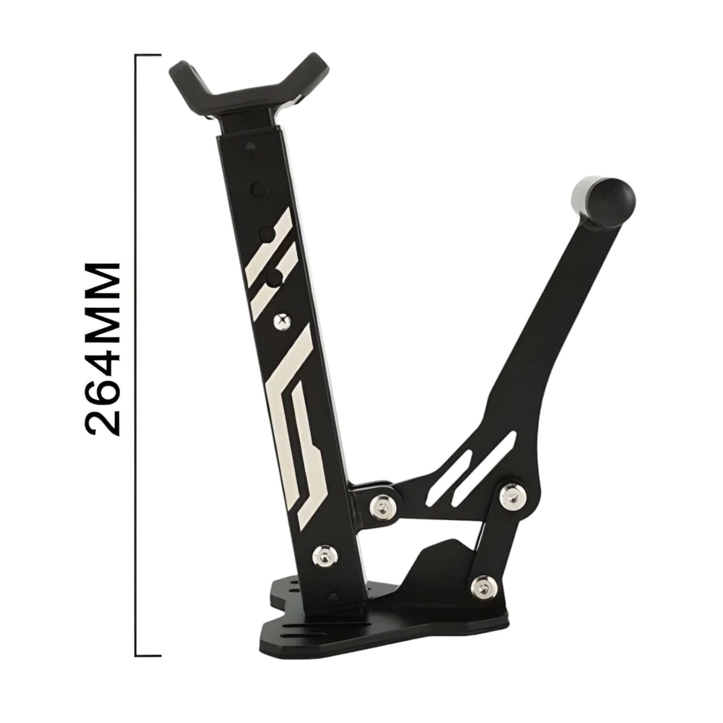 Caballete compacto PRO para moto plegado - 264mm de altura, diseño portátil