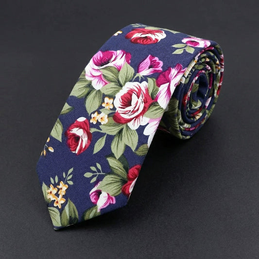 Cabaña de rosas · ESTRECHA · corbata florales
