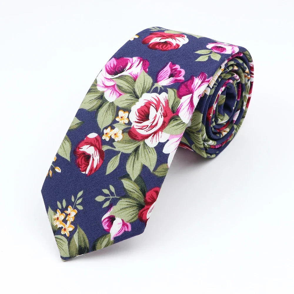 Cabaña de rosas · ESTRECHA · corbata florales