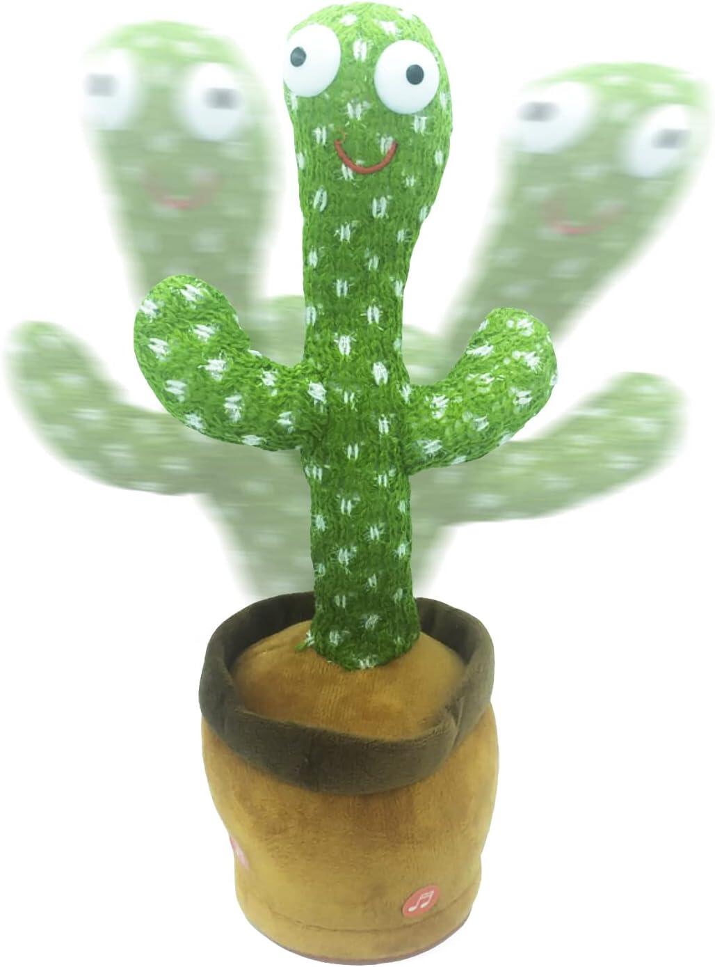 Cactus bailarín de peluche 34cm - Juguete interactivo con canciones