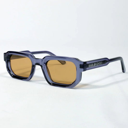 Carabassí · llamativas gafas de sol azules con lentes marrones