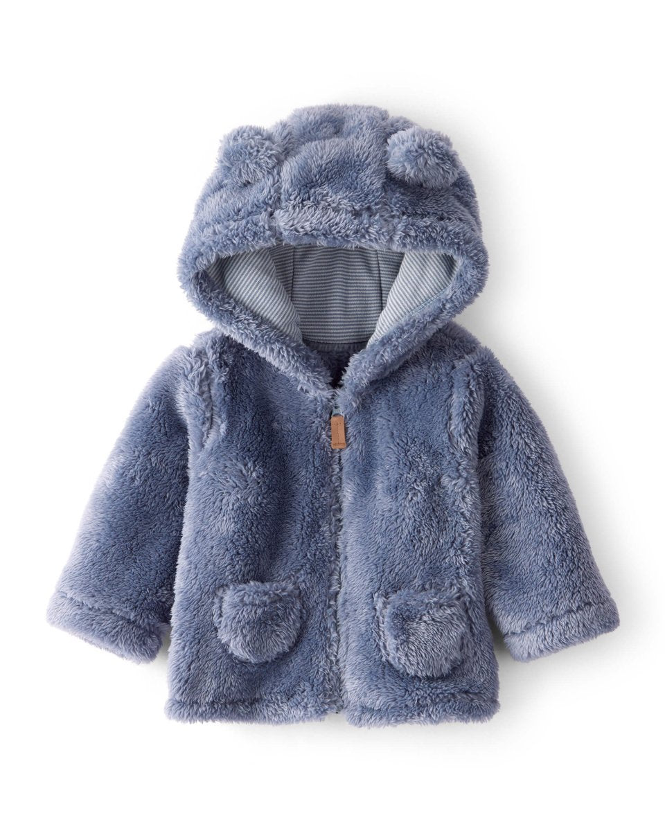 Chaqueta de sherpa azul