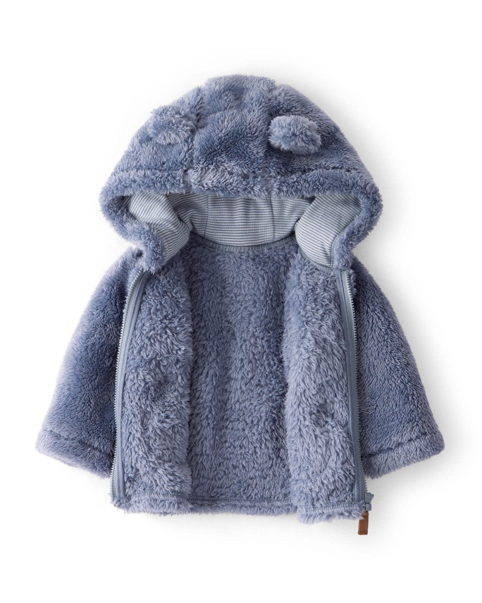 Chaqueta de sherpa azul