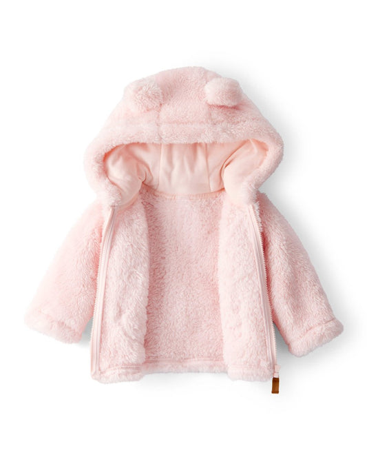 Chaqueta de sherpa rosa