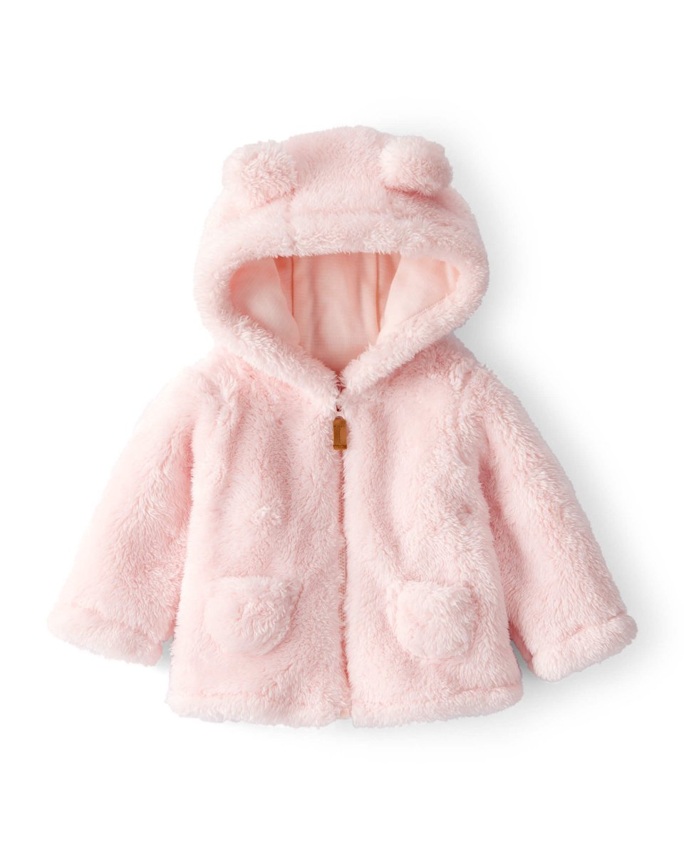 Chaqueta de sherpa rosa