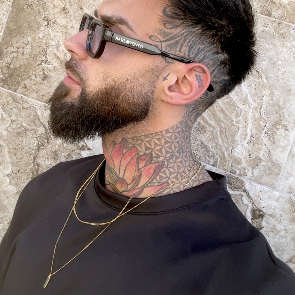 Collar Alnitak · Collares con colgante para hombre de acero inoxidable enchapado en oro de 18 k