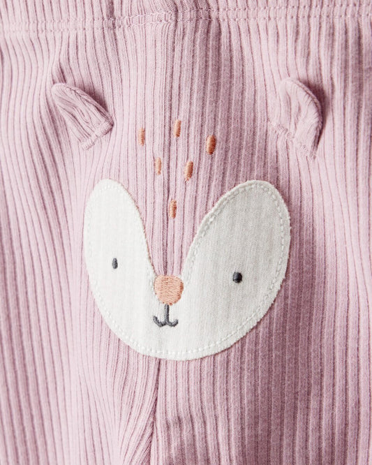 Conjunto tres piezas con dos bodies de manga larga y pantalón diseño venado