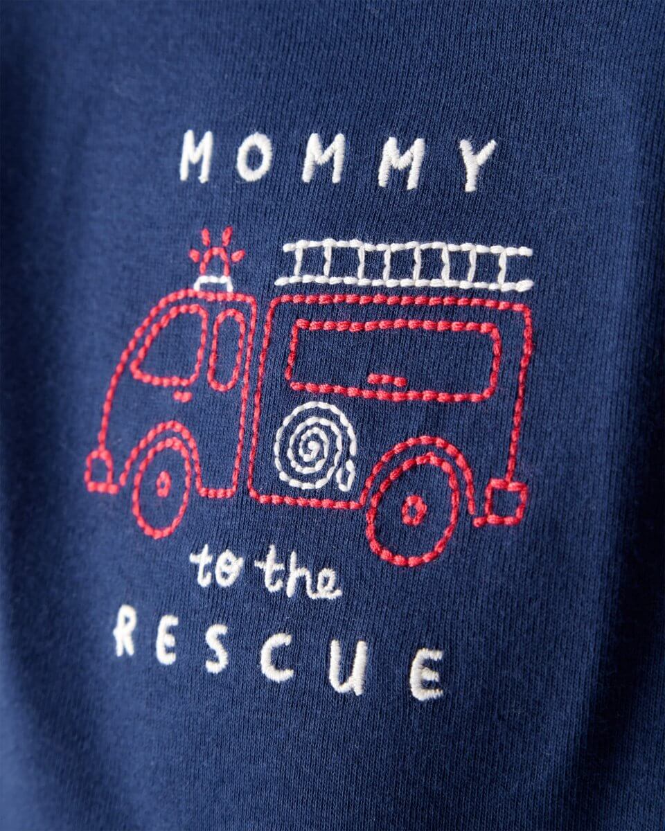 Conjunto dos piezas algodón con diseño "Momma to the rescue"