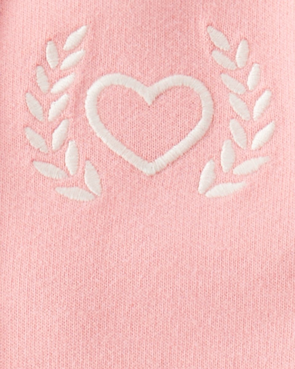 Conjunto 3 piezas cárdigan varsity rosa, body y pantalón