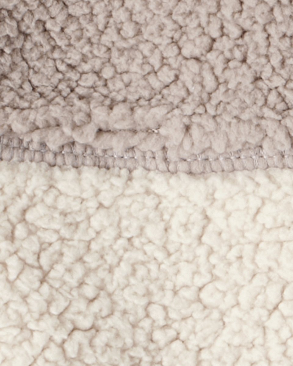 Conjunto 3 piezas chaleco sherpa, body y pantalón neutro