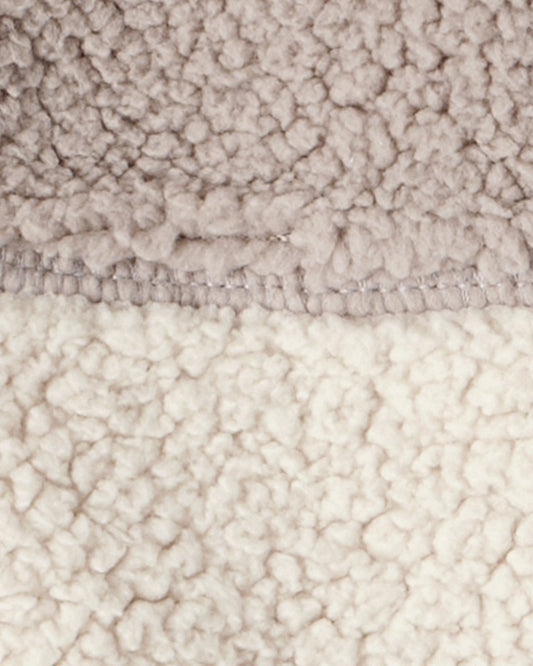 Conjunto 3 piezas chaleco sherpa, body y pantalón neutro