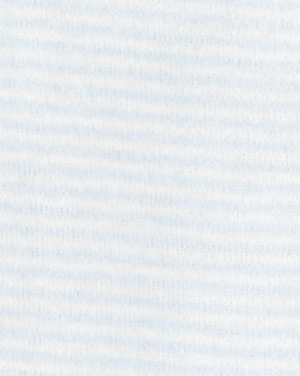 Conjunto de tres piezas en azul con rayas y estampado de dinosaurio