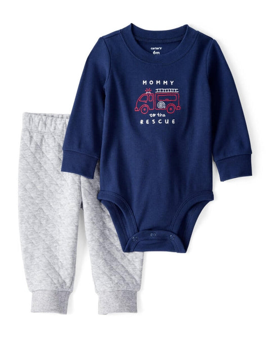 Conjunto dos piezas algodón con diseño "Momma to the rescue"