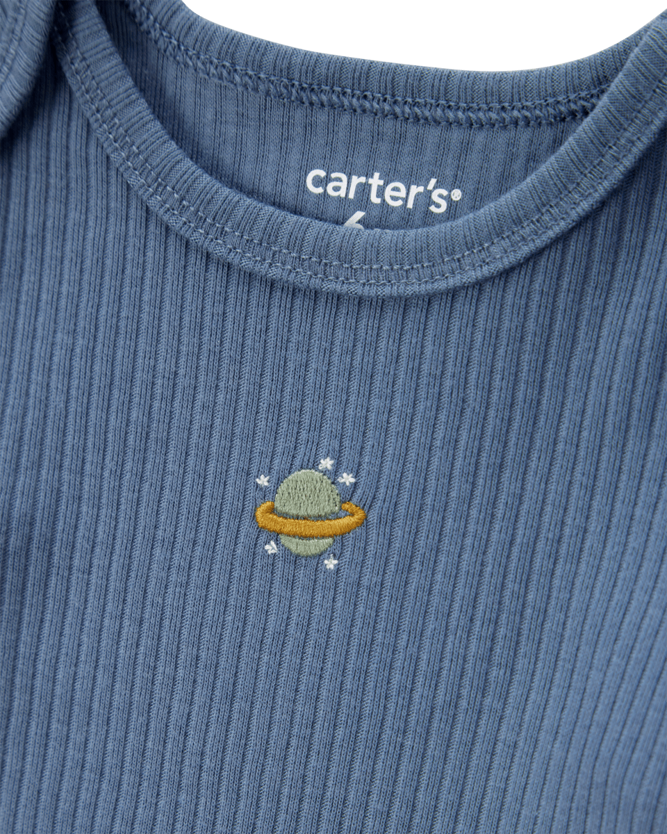 Conjunto tres piezas pantalón y dos bodies diseño cohete