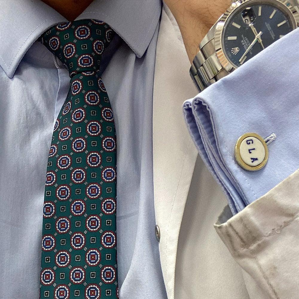 Varenna · corbata estilo italiano verde