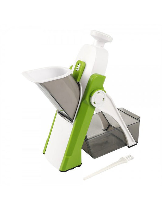 Cortador de verduras con 4 tipos de corte - Mandolina cocina rodajas, tiras, juliana y dados