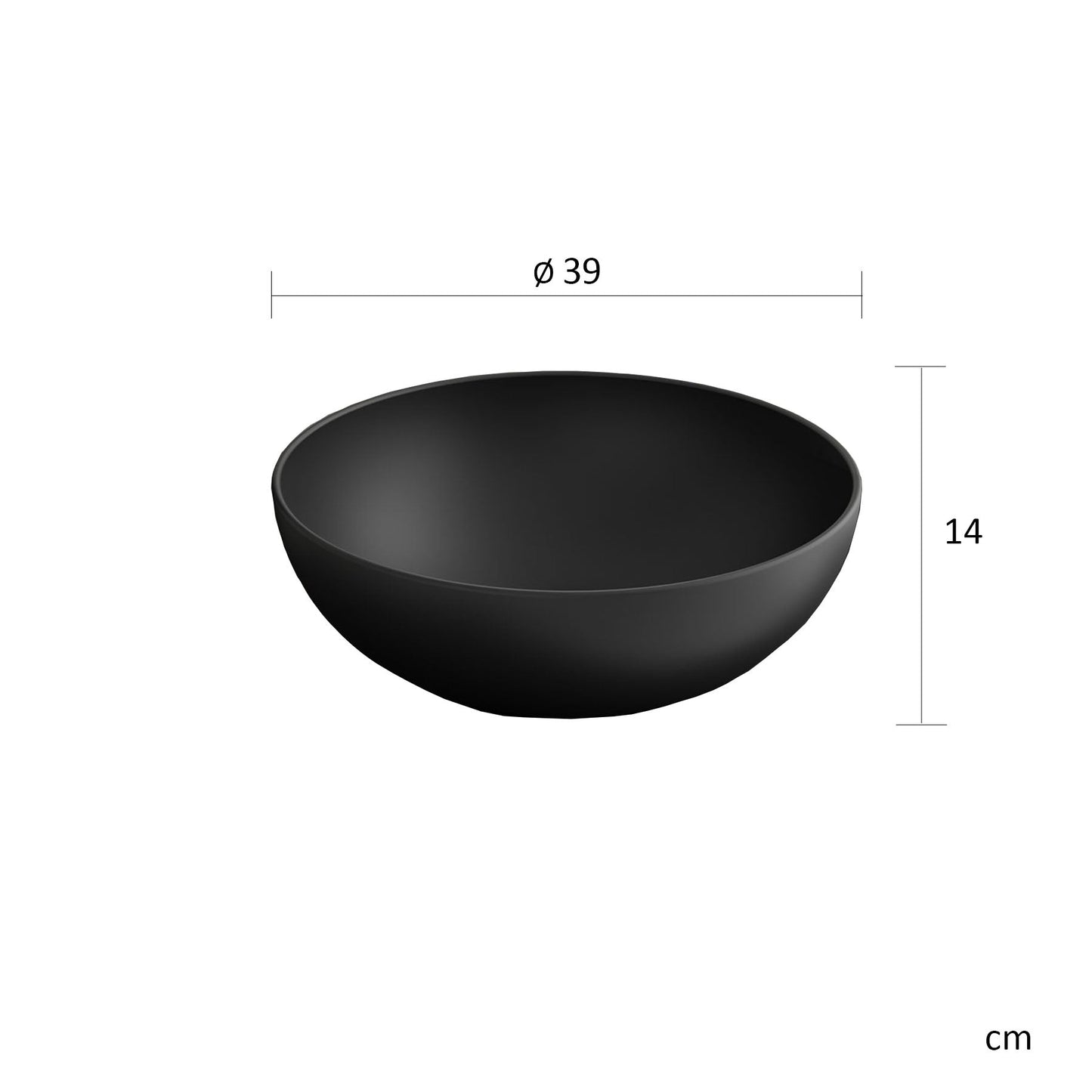 BATHME NIZA Encimera de Baño con Lavabo SOLID SURFACE Negro Mate Color Roble